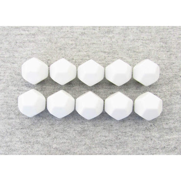 CHX29035 White Blank Dice with No Pips D12 16mm (5/8in) Pack of 10 (ONLINE ORDER ONLY)