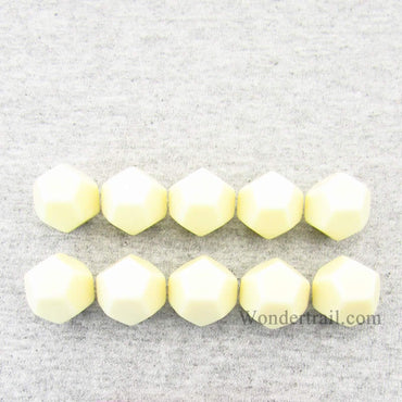 CHX29045 Ivory Blank Dice with No Pips D12 16mm (5/8in) Pack of 10 (ONLINE ORDER ONLY)