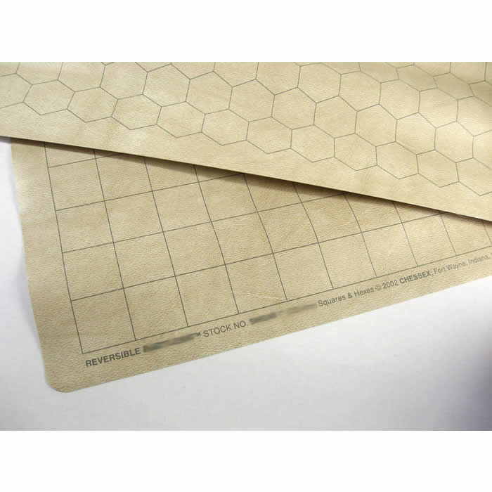 CHX96246 Reversible Battlemat with 1in Squares and 1in Hexes Chessex (ONLINE ORDER ONLY)