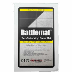 CHX96480 Reversible Battlemat Black and Grey with 1in Squares (23 1/2 x 26 inches) Chessex (ONLINE ORDER ONLY)