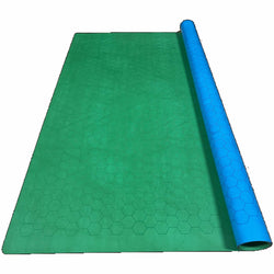 CHX96665 Reversible Battlemat Blue and Green with 1in Hexes (23 1/2 x 26 inches) Chessex (ONLINE ORDER ONLY)