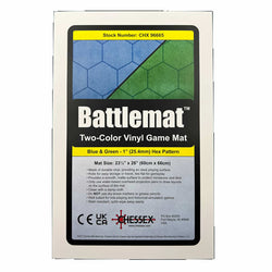 CHX96665 Reversible Battlemat Blue and Green with 1in Hexes (23 1/2 x 26 inches) Chessex (ONLINE ORDER ONLY)