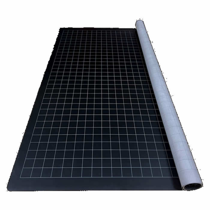 CHX97480 Reversible Megamat Black and Grey with 1in Squares (34 1/2 x 48 inches) Chessex (ONLINE ORDER ONLY)