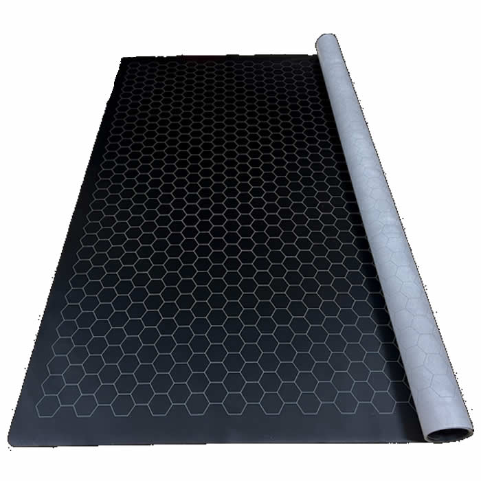 CHX97680 Reversible Megamat Black and Grey with 1in Hexes (34 1/2 x 48 inches) Chessex (ONLINE ORDER ONLY)