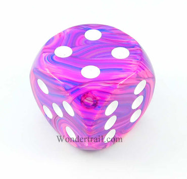 CHXDF5057 Violet Festive Die with White Pips D6 50mm (1.97in) Pack of 1 (ONLINE ORDER ONLY)