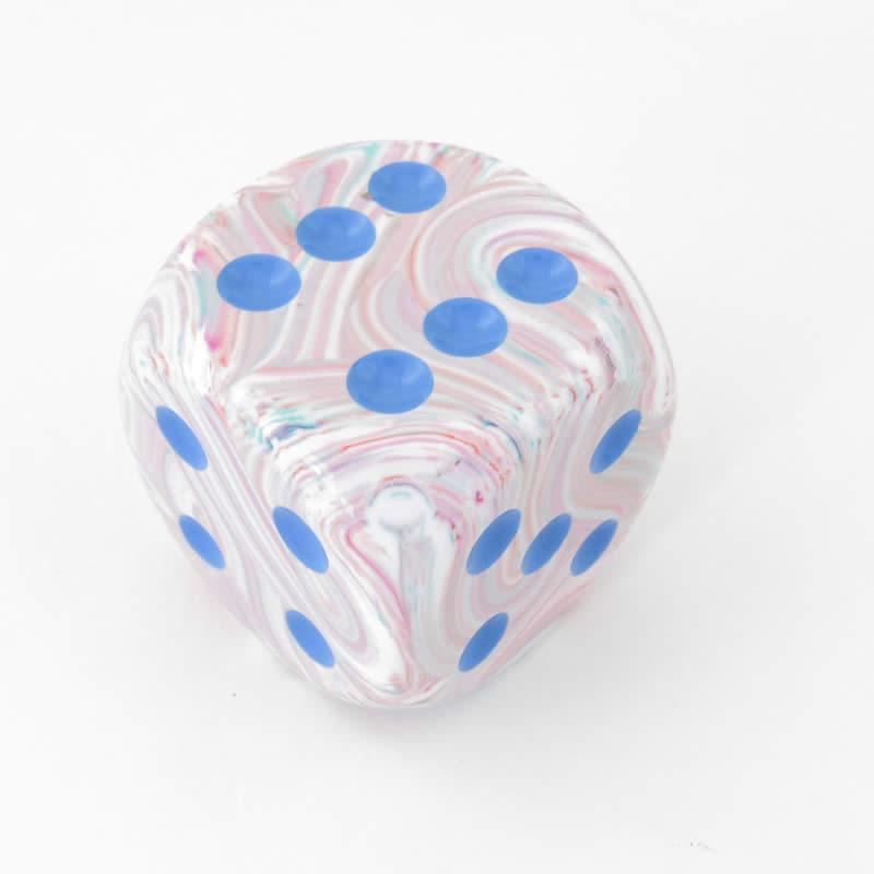 CHXDF5064 Pop Art Festive Die with Blue Pips D6 50mm (1.97in) Pack of 1 (ONLINE ORDER ONLY)