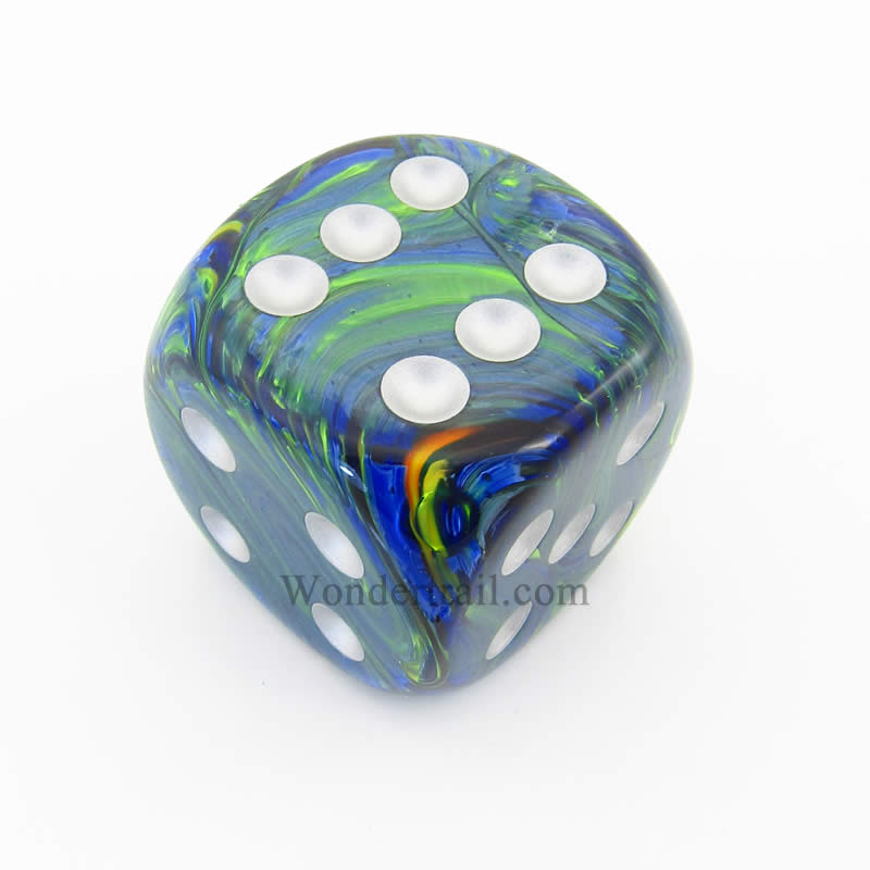 CHXDF5065 Green Festive Die with Silver Pips D6 50mm (1.97in) Pack of 1 (ONLINE ORDER ONLY)