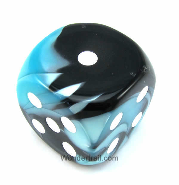 CHXDG5046 Black Shell Gemini Die White Pips D6 50mm (1.97in) Pack of 1 (ONLINE ORDER ONLY)