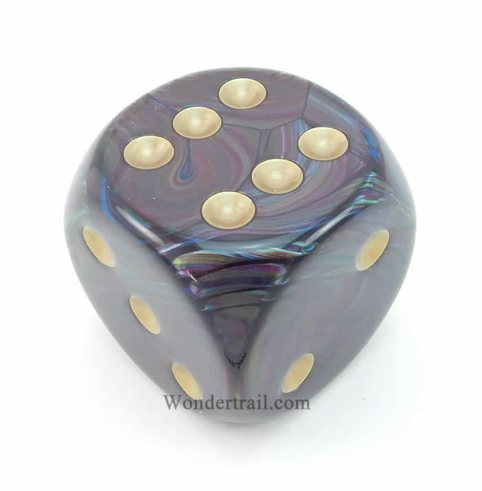 CHXDL5099 Shadow Lustrous Die with Gold Pips D6 50mm (1.97in) Pack of 1 (ONLINE ORDER ONLY)