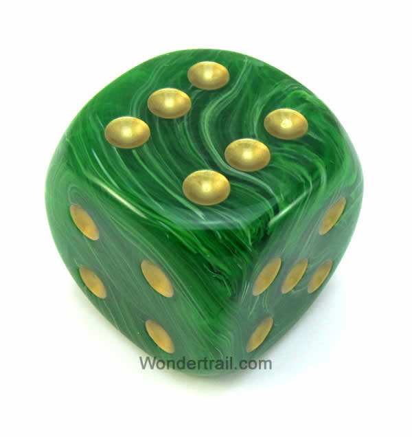 CHXDV5005 Green Vortex Die with Gold Pips D6 50mm (1.97in) Pack of 1 (ONLINE ORDER ONLY)