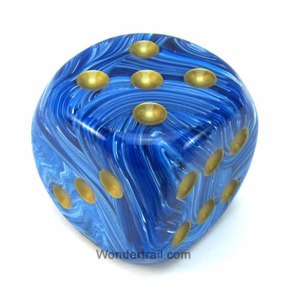 CHXDV5006 Blue Vortex Die with Gold Pips D6 50mm (1.97in) Pack of 1 (ONLINE ORDER ONLY)