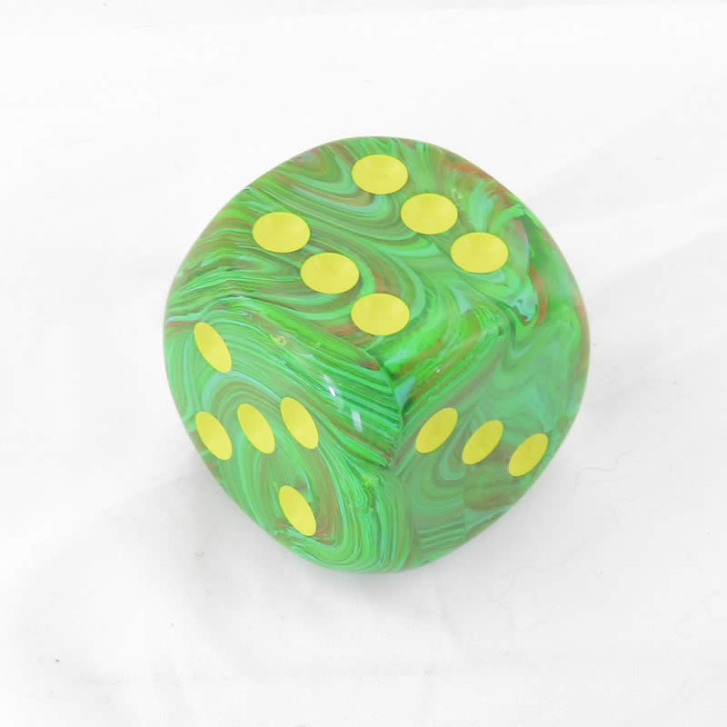CHXDV5035 Slime Vortex Die with Yellow Pips D6 50mm (1.97in) Pack of 1 (ONLINE ORDER ONLY)