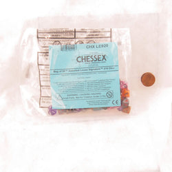 CHXLE920 Assorted Mini Dice No 3 with Numbers D10 10mm (3/8in) Pack of 50 (ONLINE ORDER ONLY)