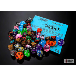 CHXLE920 Assorted Mini Dice No 3 with Numbers D10 10mm (3/8in) Pack of 50 (ONLINE ORDER ONLY)