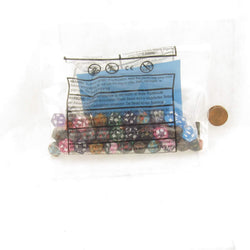 CHXLE921 Assorted Mini Dice No 3 with Numbers D20 10mm (3/8in) Pack of 50 (ONLINE ORDER ONLY)