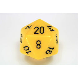 CHXXQ2002 Yellow Opaque Die Black Numbers D20 34mm (1.34in) Pack of 1 (ONLINE ORDER ONLY)