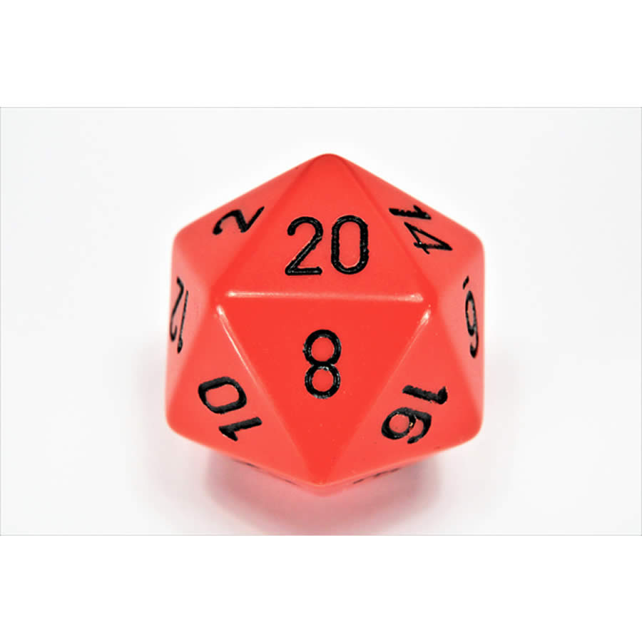 CHXXQ2003 Orange Opaque Die Black Numbers D20 34mm Pack of 1 (ONLINE ORDER ONLY)