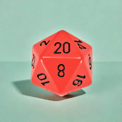 CHXXQ2003 Orange Opaque Die Black Numbers D20 34mm Pack of 1 (ONLINE ORDER ONLY)