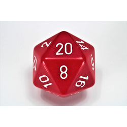 CHXXQ2004 Red Opaque Die White Numbers D20 34mm (1.34in) Pack of 1 (ONLINE ORDER ONLY)