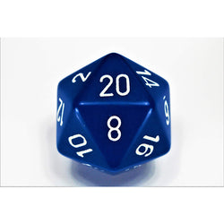 CHXXQ2006 Blue Opaque Die White Numbers D20 34mm (1.34in) Pack of 1 (ONLINE ORDER ONLY)