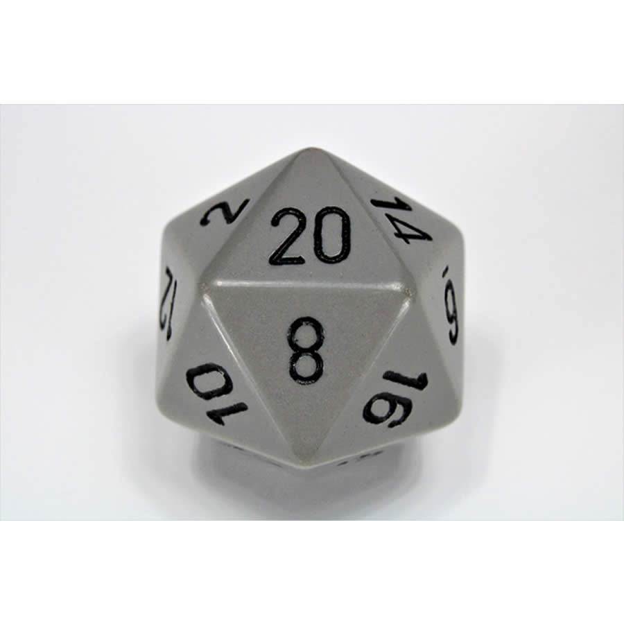 CHXXQ2010 Dark Grey Opaque Die Black Numbers D20 34mm Pack of 1 (ONLINE ORDER ONLY)