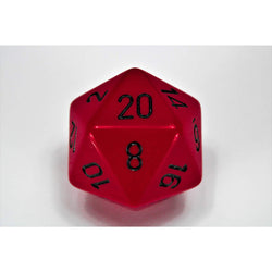 CHXXQ2014 Red Opaque Die Black Numbers D20 34mm (1.34in) Pack of 1 (ONLINE ORDER ONLY)