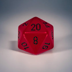 CHXXQ2014 Red Opaque Die Black Numbers D20 34mm (1.34in) Pack of 1 (ONLINE ORDER ONLY)