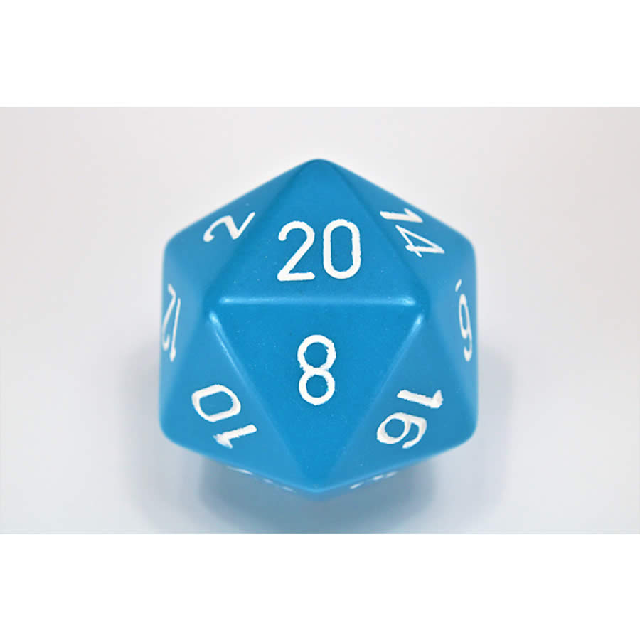 CHXXQ2016 Light Blue Opaque Die White Numbers D20 34mm Pack of 1 (ONLINE ORDER ONLY)