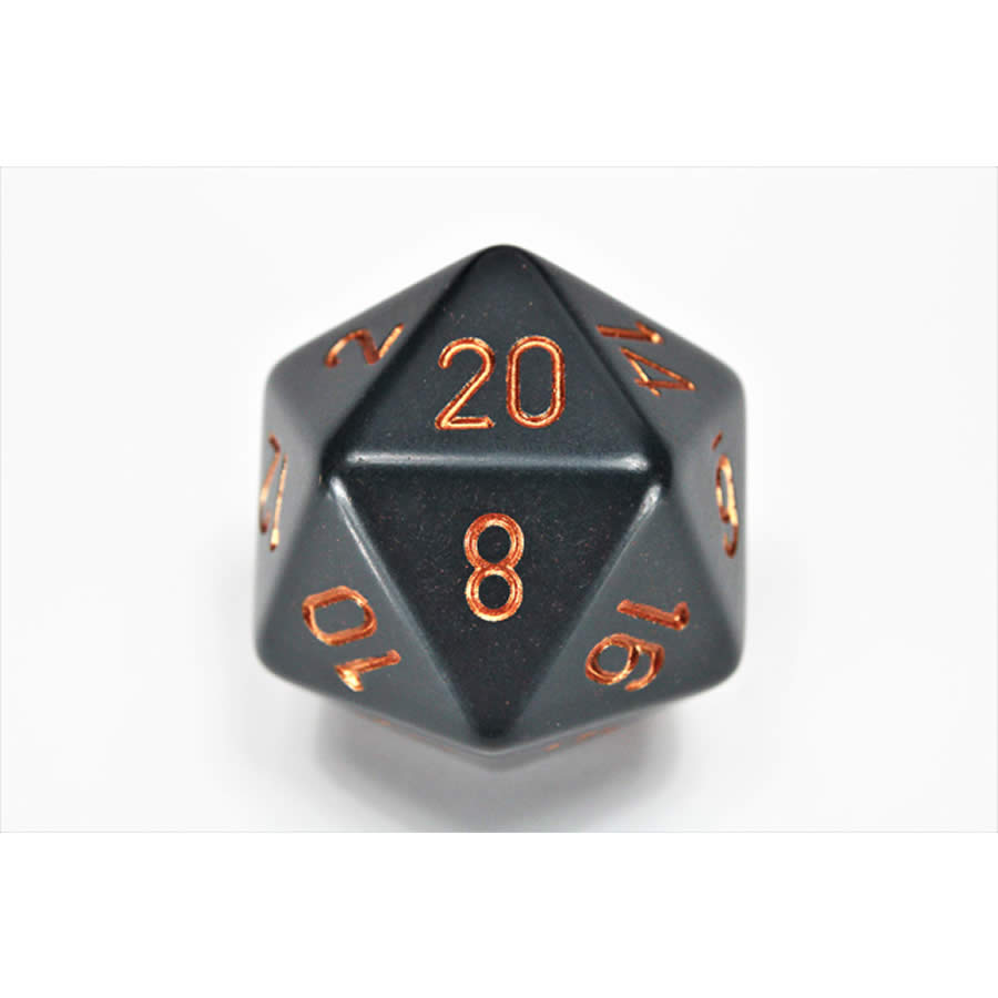 CHXXQ2020 Dark Grey Opaque Die Copper Numbers D20 34mm Pack of 1 (ONLINE ORDER ONLY)