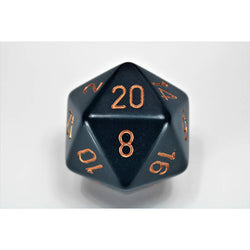 CHXXQ2026 Dusty Blue Opaque Die Copper Numbers D20 34mm Pack of 1 (ONLINE ORDER ONLY)