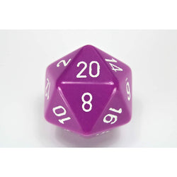 CHXXQ2027 Light Purple Opaque Die White Numbers D20 34mm Pack of 1 (ONLINE ORDER ONLY)