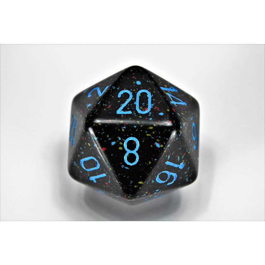 CHXXS2001 Blue Stars Speckled Die Blue Numbers D20 34mm Pack of 1 (ONLINE ORDER ONLY)
