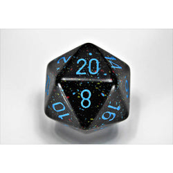 CHXXS2001 Blue Stars Speckled Die Blue Numbers D20 34mm Pack of 1 (ONLINE ORDER ONLY)