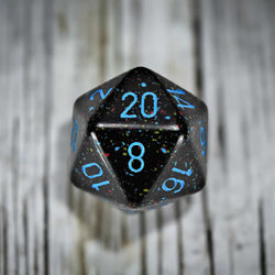 CHXXS2001 Blue Stars Speckled Die Blue Numbers D20 34mm Pack of 1 (ONLINE ORDER ONLY)