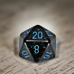CHXXS2001 Blue Stars Speckled Die Blue Numbers D20 34mm Pack of 1 (ONLINE ORDER ONLY)