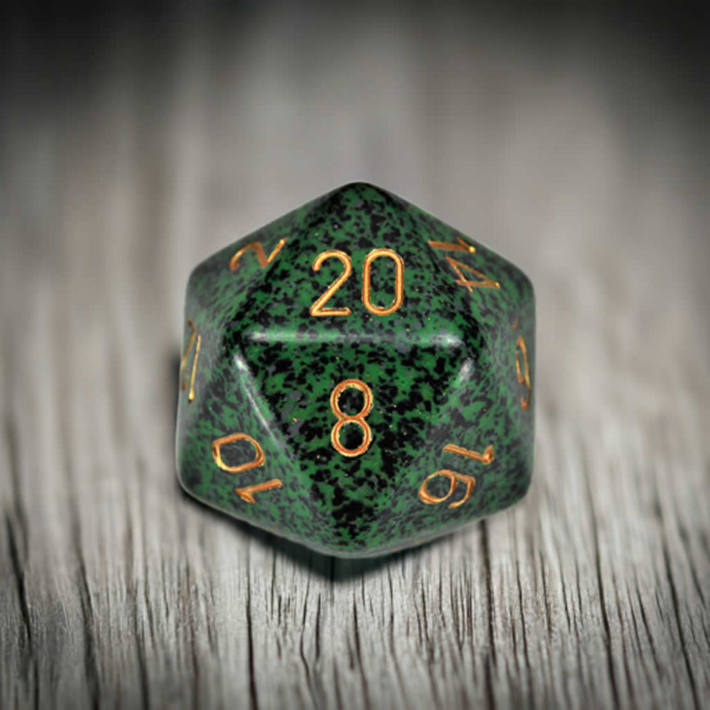 CHXXS2002 Golden Recon Speckled Die Gold Numbers D20 34mm Pack of 1 (ONLINE ORDER ONLY)