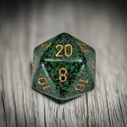 CHXXS2002 Golden Recon Speckled Die Gold Numbers D20 34mm Pack of 1 (ONLINE ORDER ONLY)