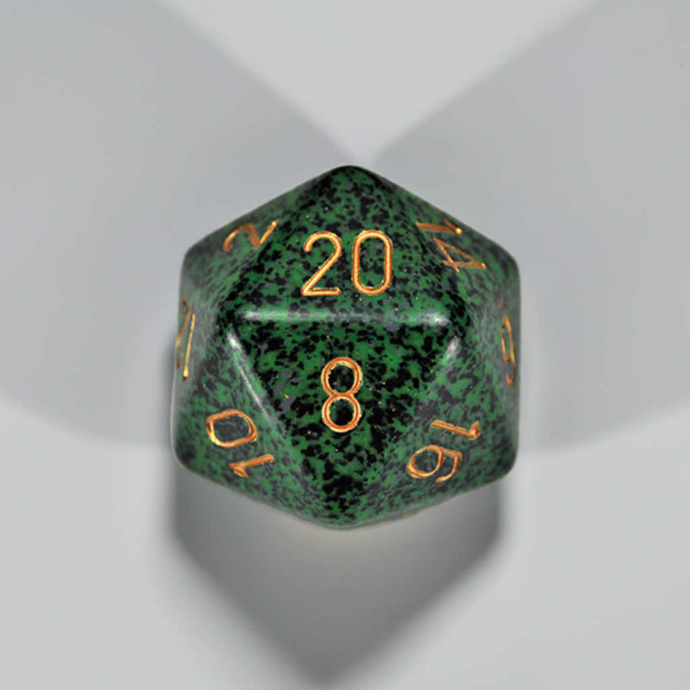 CHXXS2002 Golden Recon Speckled Die Gold Numbers D20 34mm Pack of 1 (ONLINE ORDER ONLY)