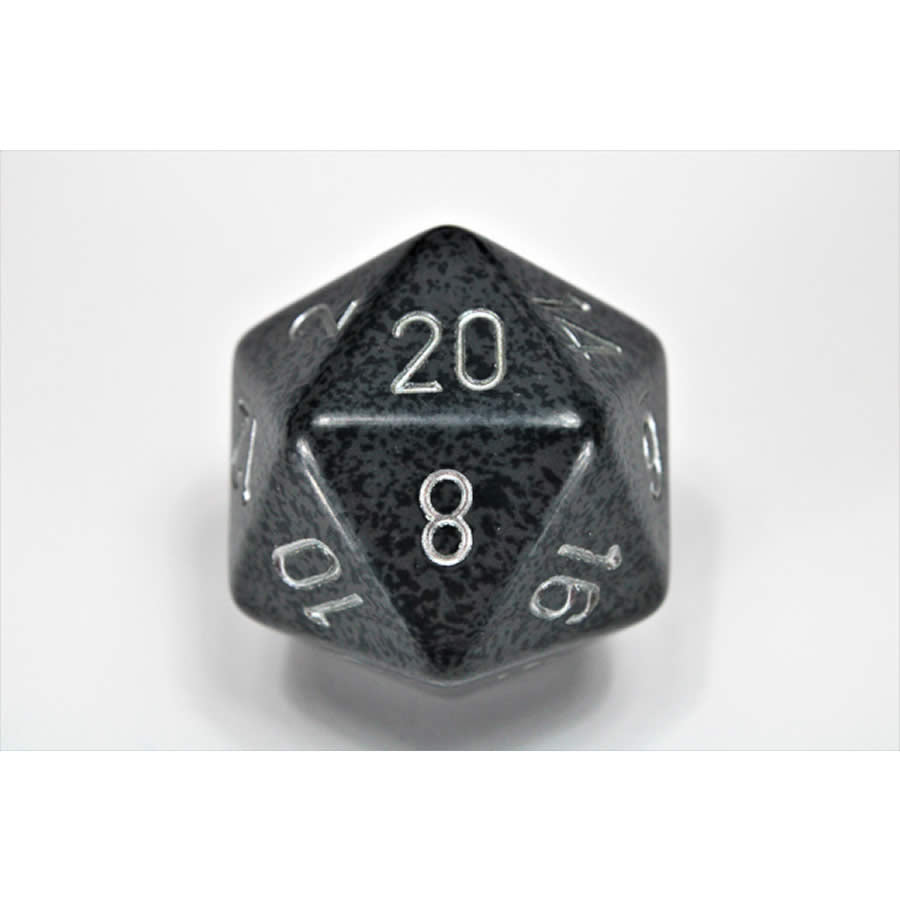 CHXXS2003 Hi-Tech Speckled Die Silver Numbers D20 34mm Pack of 1 (ONLINE ORDER ONLY)