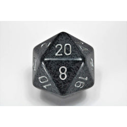 CHXXS2003 Hi-Tech Speckled Die Silver Numbers D20 34mm Pack of 1 (ONLINE ORDER ONLY)