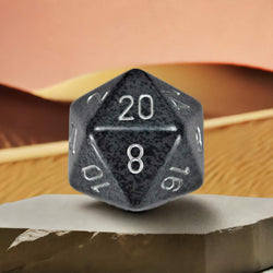 CHXXS2003 Hi-Tech Speckled Die Silver Numbers D20 34mm Pack of 1 (ONLINE ORDER ONLY)