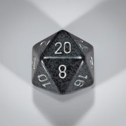 CHXXS2003 Hi-Tech Speckled Die Silver Numbers D20 34mm Pack of 1 (ONLINE ORDER ONLY)