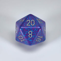 CHXXS2004 Silver Tetra Speckled Die Silver Numbers D20 34mm Pack of 1 (ONLINE ORDER ONLY)