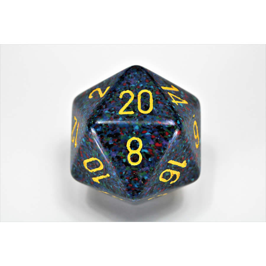 CHXXS2006 Twilight Speckled Die Yellow Numbers D20 34mm Pack of 1 (ONLINE ORDER ONLY)