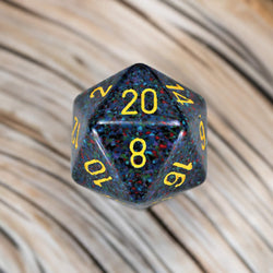 CHXXS2006 Twilight Speckled Die Yellow Numbers D20 34mm Pack of 1 (ONLINE ORDER ONLY)