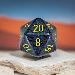 CHXXS2006 Twilight Speckled Die Yellow Numbers D20 34mm Pack of 1 (ONLINE ORDER ONLY)