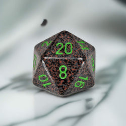 CHXXS2022 Earth Speckled Die Green Numbers D20 34mm Pack of 1 (ONLINE ORDER ONLY)