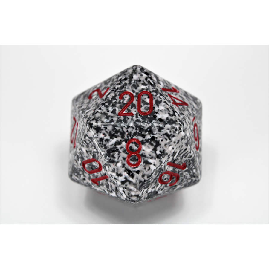 CHXXS2030 Granite Speckled Die Red Numbers D20 34mm Pack of 1 (ONLINE ORDER ONLY)