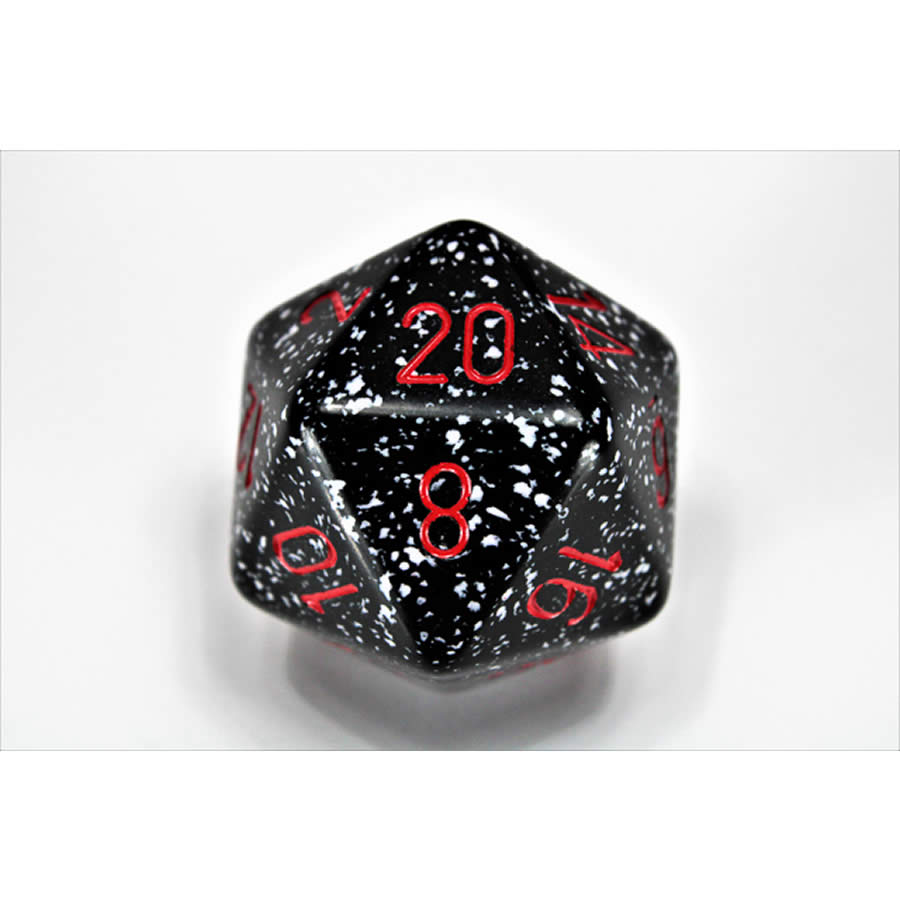 CHXXS2039 Space Speckled Die Red Numbers D20 34mm Pack of 1 (ONLINE ORDER ONLY)