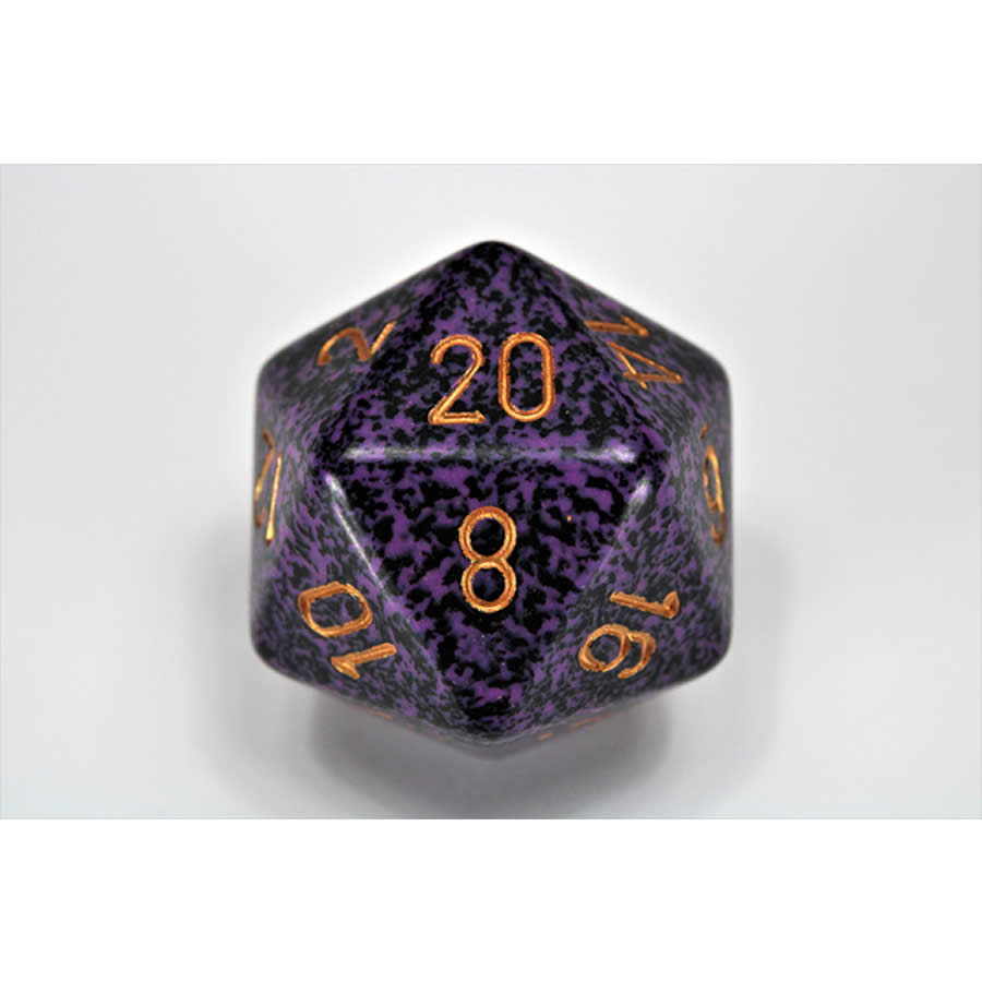 CHXXS2064 Hurricane Speckled Die Gold Numbers D20 34mm Pack of 1 (ONLINE ORDER ONLY)